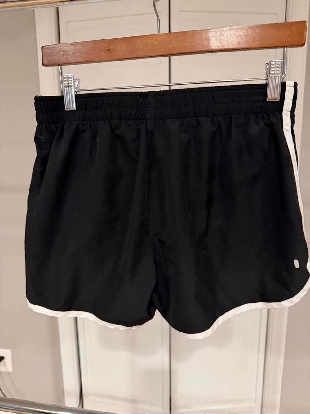 adidas Black Athletic Shorts with White Stripes - Picture 2 of 3